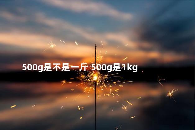 500g是不是一斤 500g是1kg吗